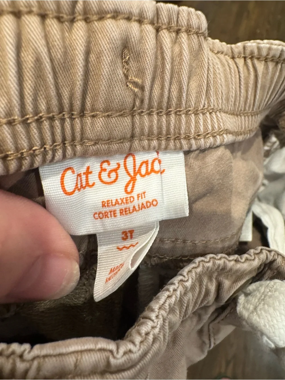 Cat & Jack Toddler Boy Jogger Pants Bundle Lot 3T Khaki Grey Green School Play